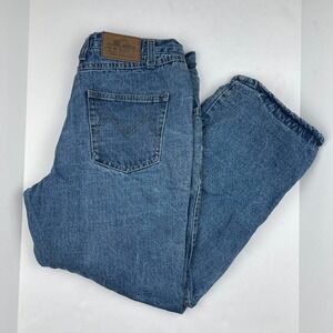 VTG‎ 90s Fleece Lined Jeans in Denim Distressed Men's 40 x 30 Old Mill Utility